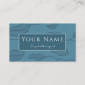 Psychotherapeut Kalm blad Plant Patroon Natuur Visitekaartje (Voorkant)