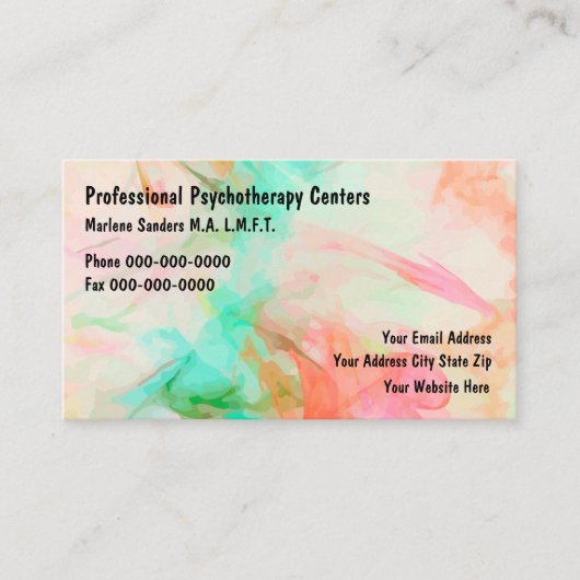 Psychotherapeut Modern Ontworpen Visitekaartje (Voorkant)