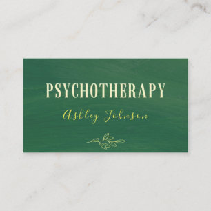 Psychotherapeut Psycholoog Hand Drawn Greenery Visitekaartje