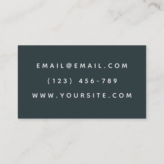 Psychotherapeut White Grey Brushstrokes Calm Wave Visitekaartje (Achterkant)