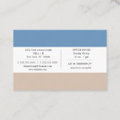 Psychothérapeute bleu Tan Euro Taille Carte de vis (Dos)