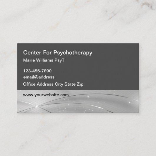 Psychothérapeute moderne Cartes de visite modifiab (Devant)