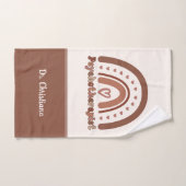 Psychothérapeute personnalisée Boho Rainbow (Serviette à main)