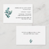 Psychothérapeute Plante vert Euro Carte de visite (Devant / Derrière)