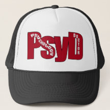 PsyD BIG RED DOCTOR OF PSYCHOLOGY BOLD