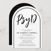 PsyD Doctor of Psychology Afstudeerfeest Kaart (Voorkant / Achterkant)