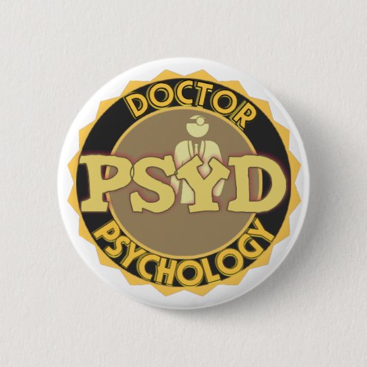 PsyD LOGO - ARTS VAN PSYCHOLOGIE Ronde Button 5,7 Cm (Voorkant)