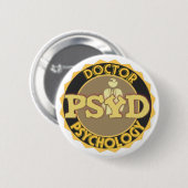 PsyD LOGO - ARTS VAN PSYCHOLOGIE Ronde Button 5,7 Cm (Voorkant /achterkant)