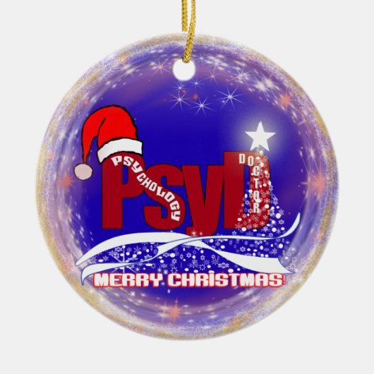 PsyD Psychology Doctor CHRISTMAS ORNAMENT (Voorkant)