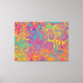Psyedelisch abstract afdrukcanvas Retro Canvas Afdruk (Voorkant)