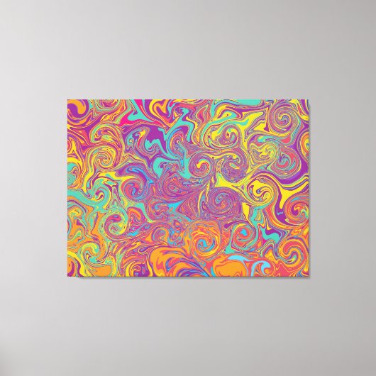 Psyedelisch abstract afdrukcanvas Retro Canvas Afdruk (Voorkant)