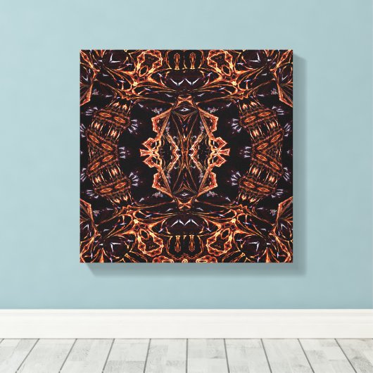 Psyhedelische Fractal Art Single Canvas Print (Insitu (Houten vloer))