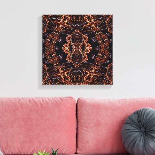 Psyhedelische Fractal Art Single Canvas Print (Insitu (Woonkamer))