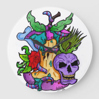 Psyko-Daizie Giftige Appel Wandklok Grote Klok