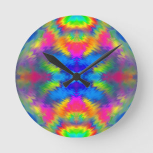 Psyko-Daizie Zilveren Machine Wandklok Ronde Klok