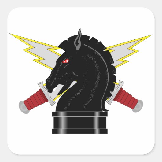 Psyops Branch Vierkante Sticker (Voorkant)