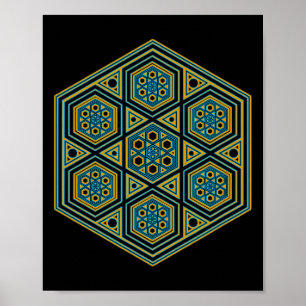 Psytrance Festival Kleding Goa Trance Meditatie Yo Poster