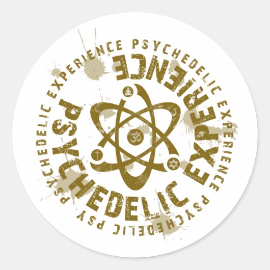Psytrance-sticker Ronde Sticker (Voorkant)