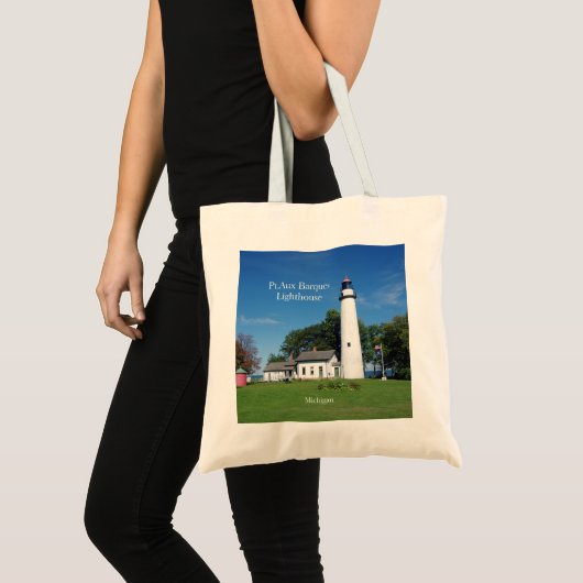 Pt Aux Barques Lighthouse canvas tas (Voorkant (product))