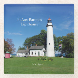 Pt Aux Barques Lighthouse glazen onderzetter