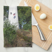Pt Aux Barques Lighthouse keukenhanddoek (Quarter Fold)