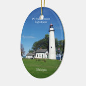 Pt Aux Barques Lighthouse oval ornament (Links)
