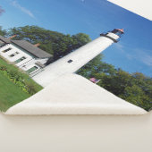 Pt. Aux Barques Lighthouse sherpa blanket Deken (3/4)