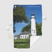 Pt Aux Barques Phare haute serviette de golf (En situation)