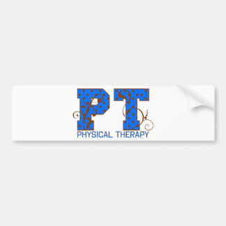 PT Bruin Blauw Polka Dots Bumpersticker