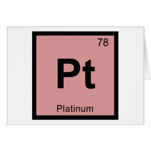 Pt - Chimie du Platine Symbole du Tableau Périodiq