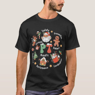 PT Fysiotherapie Santa-team Kerstmis T-shirt