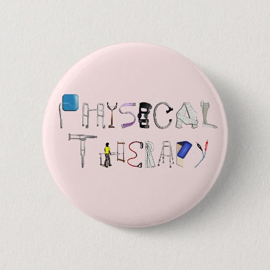 PT op het werk Ronde Button 5,7 Cm (Voorkant)