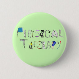 PT op het werk Ronde Button 5,7 Cm