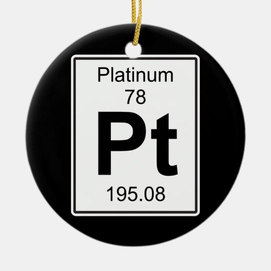 Pt - Platinum Keramisch Ornament (Voorkant)
