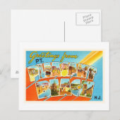 Pt Pleasant Beach New Jersey NJ Carte Postale Vint (Devant / Derrière)