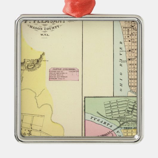 Pt Pleasant, West Virginia Metalen Ornament (Voorkant)