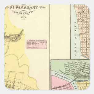 Pt Pleasant, West Virginia Vierkante Sticker