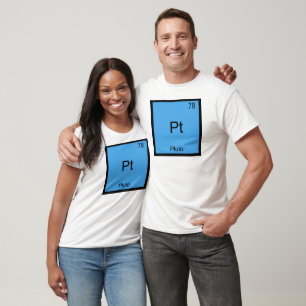 Pt - Pluto Grappig Chemie Element Symbool T-Shirt