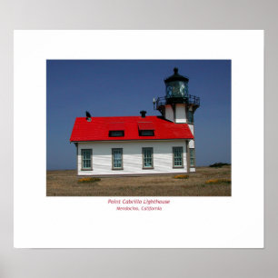 Pt. vuurtoren van Cabrillo, Mendocino, CA Poster