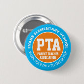 PTA Parent Teacher Association Pin Ronde Button 5,7 Cm (Voorkant /achterkant)