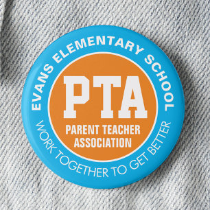 PTA Parent Teacher Association Pin Ronde Button 5,7 Cm