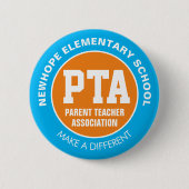 PTA Parent Teacher Association Pin Ronde Button 5,7 Cm (Voorkant)