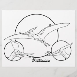 Pteranodon - kleurplaat.