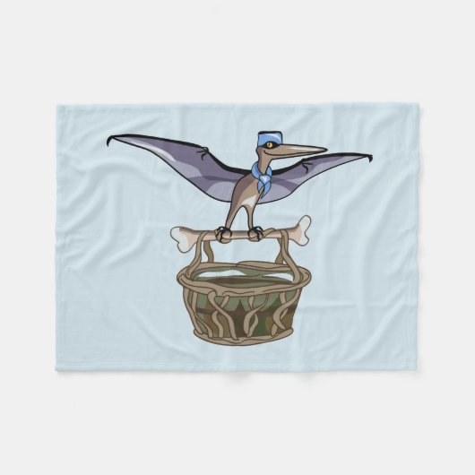 Pteranodon met een mandje fleece deken (Voorkant (Horizontaal))