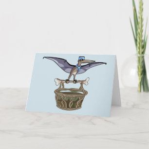 Pteranodon met een mandje kaart