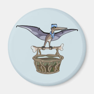 Pteranodon met een mandje magneet