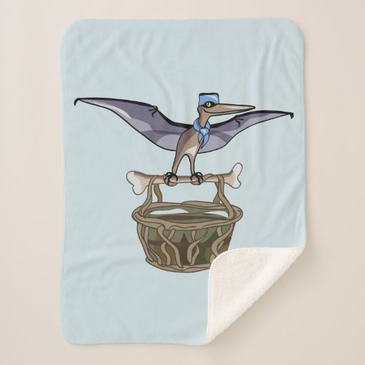 Pteranodon met een mandje sherpa deken (Voorkant)