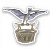 Pteranodon met een mandje sticker (Voorkant)