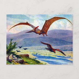  Pteranodon Painting door Heinrich Harder Briefkaart