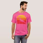 Pteranodon  Retro Sunset Gift voor Dinosaurus T-shirt (Voorkant volledig)
